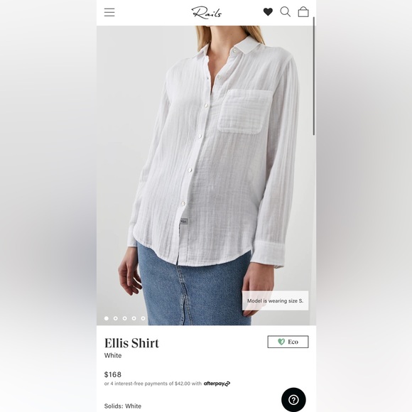 Rails white button down - Picture 2 of 7